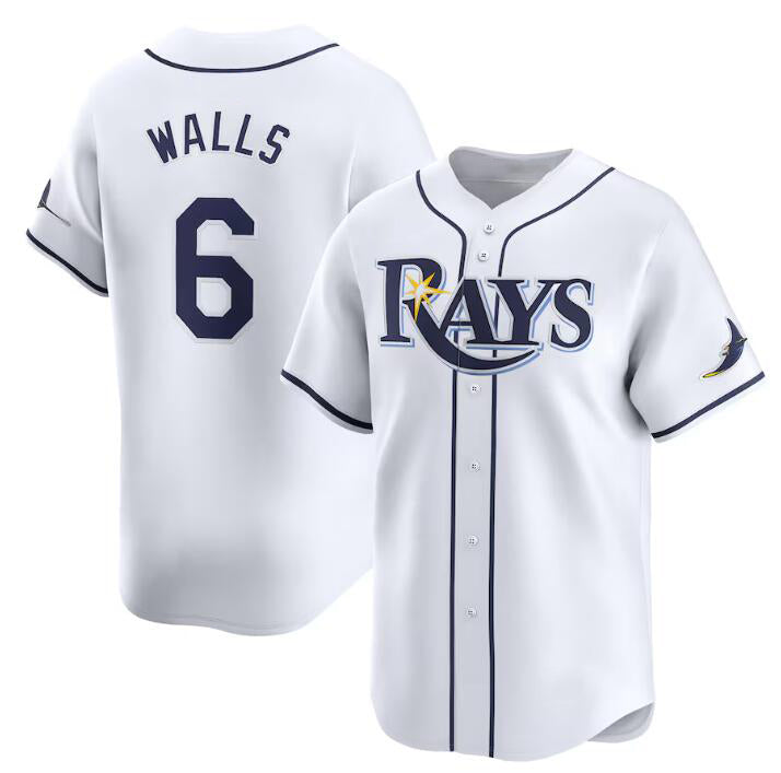 Tampa Bay Rays #6 Taylor Walls White JEROMEN Home Limited Stitched Jersey