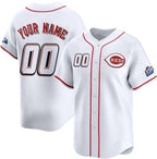 Custom Cincinnati Reds Active Player White JEROMEN 2025 Speedway Classic Home Limited Stitched Jersey