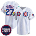 Chicago Cubs #27 Seiya Suzuki White JEROMEN 2025 Tokyo Series Limited Stitched Jersey