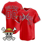 Custom Los Angeles Angels x One Piece Red JEROMEN Vapor Premier Limited Jersey - Stitched