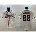 Detroit Tigers #22 Parker Meadows White JEROMEN With Patch Cool Base Stitched Jersey