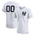 Custom New York Yankees White JEROMEN Home Elite Jersey