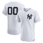 Custom New York Yankees White JEROMEN Home Elite Jersey