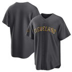Cleveland Guardians Blank Charcoal JEROMEN 2022 All-Star Cool Base Stitched Jersey