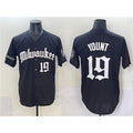 Milwaukee Brewers #19 Robin Yount Black JEROMEN 'Gothic 414 Shadows Edition' Vapor Premier Limited Stitched Jersey
