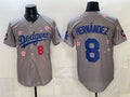 Los Angeles Dodgers #8 Enrique Hernandez Grey JEROMEN 2025 Tokyo Series Limited Stitched Jersey