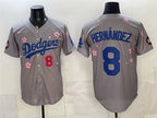 Los Angeles Dodgers #8 Enrique Hernandez Grey JEROMEN 2025 Tokyo Series Limited Stitched Jersey