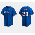 Texas Rangers #28 Jonah Heim Royal JEROMEN 2023 World Series Stitched Jersey