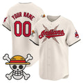 Custom Cleveland Indians x One Piece Cream JEROMEN Vapor Premier Limited Jersey - Stitched