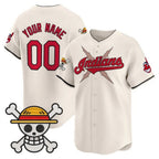 Custom Cleveland Indians x One Piece Cream JEROMEN Vapor Premier Limited Jersey - Stitched
