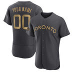 Custom Toronto Blue Jays Active Player Charcoal JEROMEN 2022 All-Star Flex Base Stitched Jersey