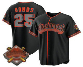 San Francisco Giants #25 Barry Bonds Black JEROMEN 2026 Alternate Stadium Stitched Jersey