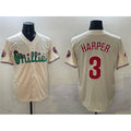 Philadelphia Phillies #3 Bryce Harper Cream JEROMEN Phanatic Limited Stitched Jersey