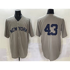 New York Yankees #43 Jonathan Lo¨¢isiga Gray JEROMEN Cool Base Stitched Jersey