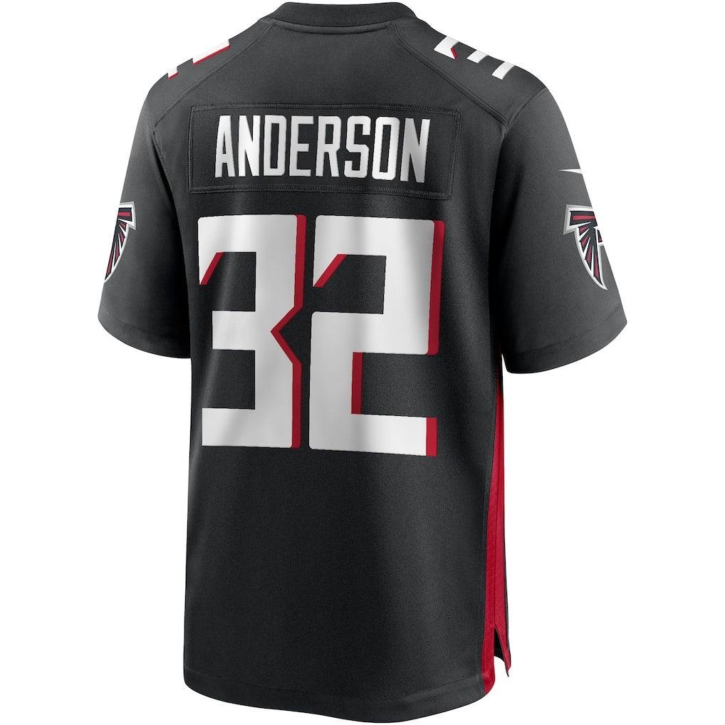 A.Falcons #32 Jamal Anderson Black JEROMEN Game Retired Player Jersey