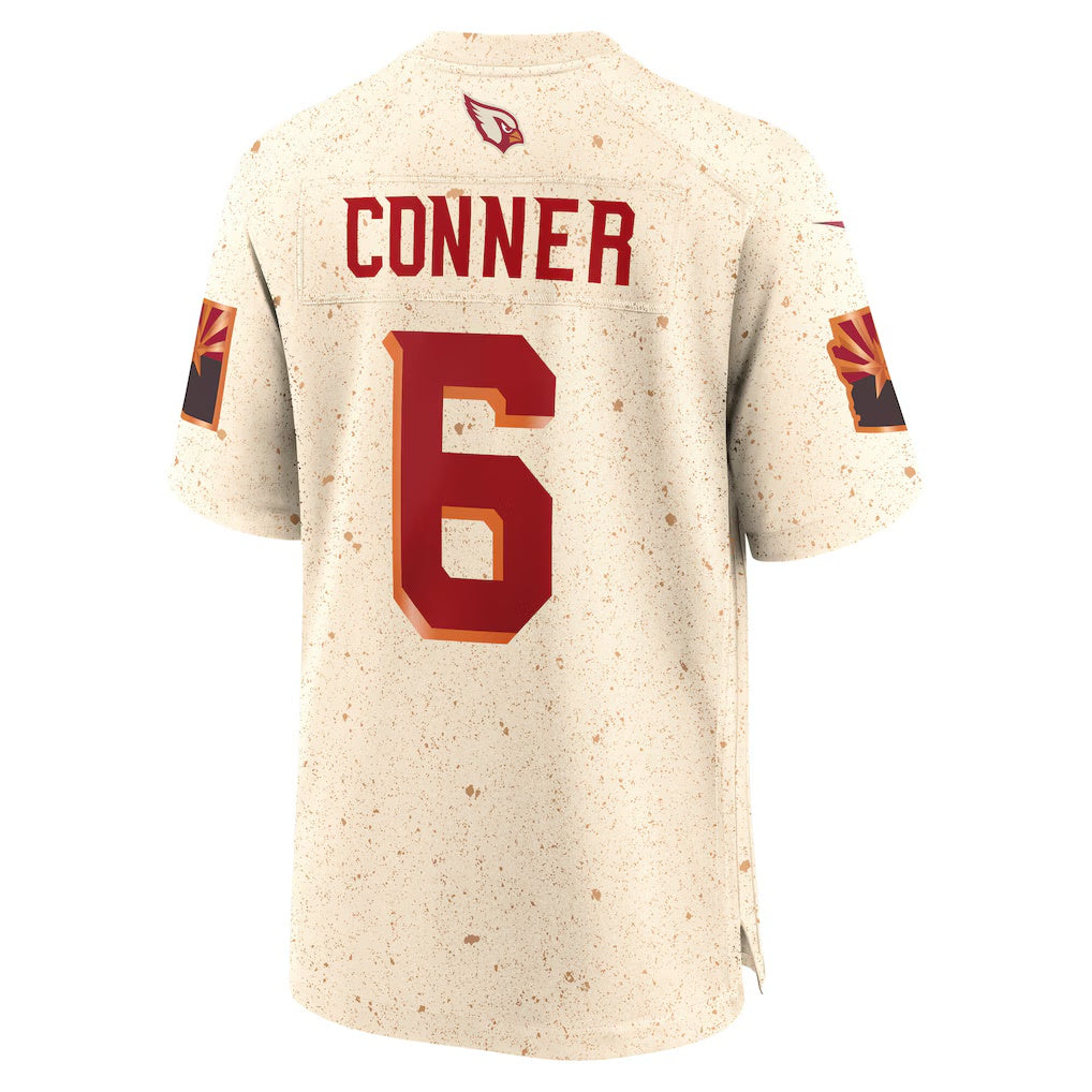 A.Cardinals #6 James Conner Natural JEROMEN 2025 Rivalries Collection Game Jersey
