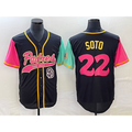 San Diego Padres #22 Juan Soto Black JEROMEN NEW 2023 City Connect Cool Base Stitched Jersey 2
