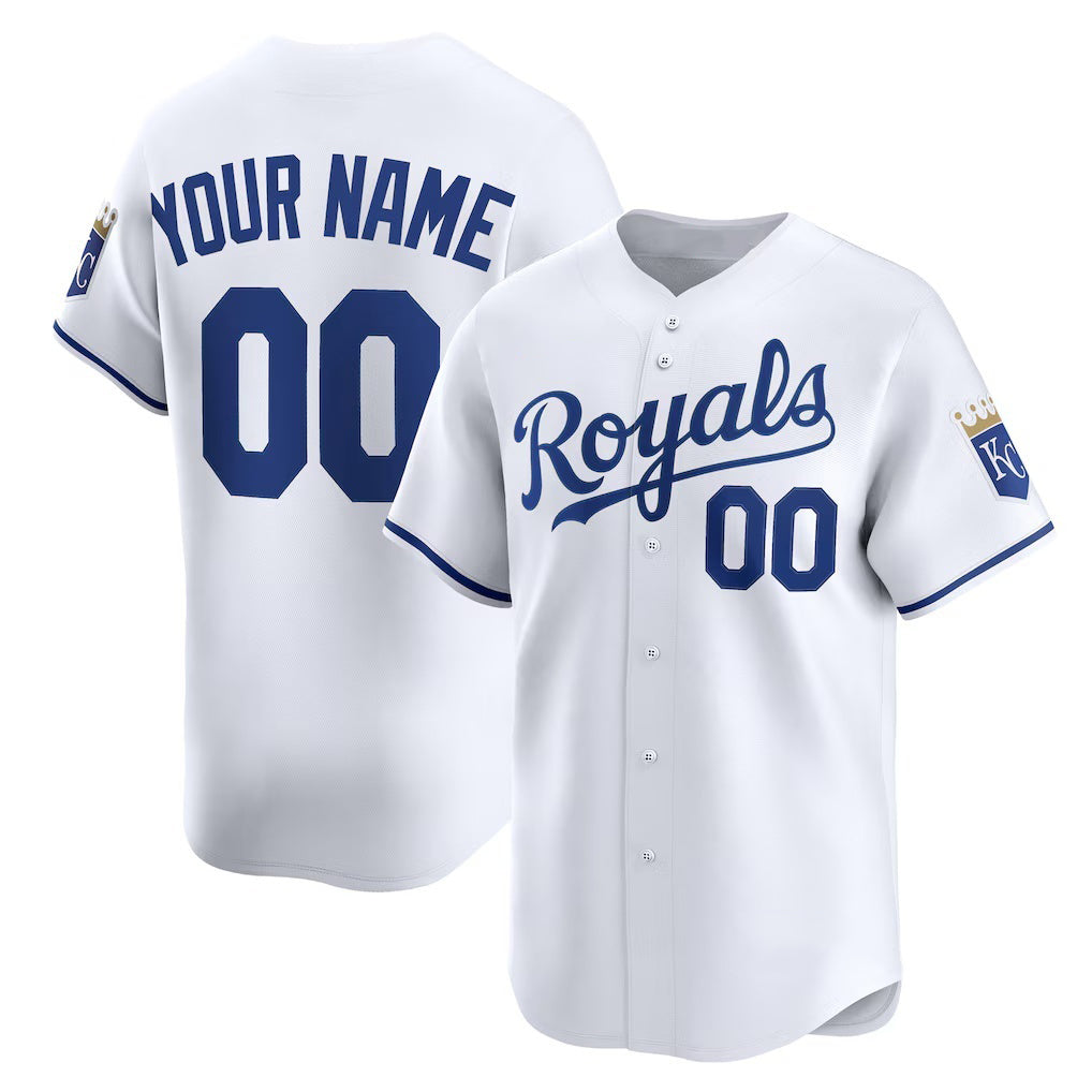 Custom Kansas City Royals JEROMEN White Home Limited Jersey