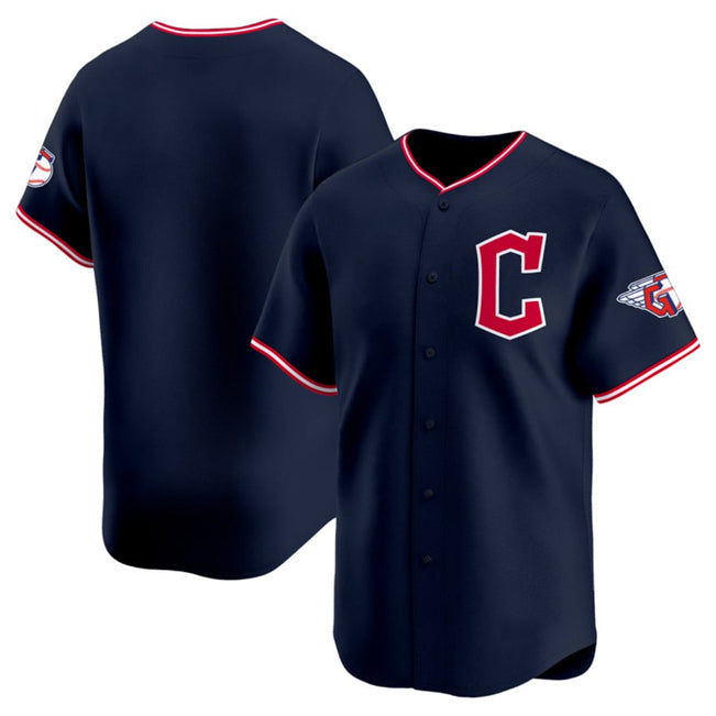 Cleveland Guardians Blank Navy JEROMEN 2025 Alternate Limited Stitched Jersey
