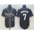 Chicago White Sox #7 Tim Anderson Number Black JEROMEN Cool Base Stitched Jersey