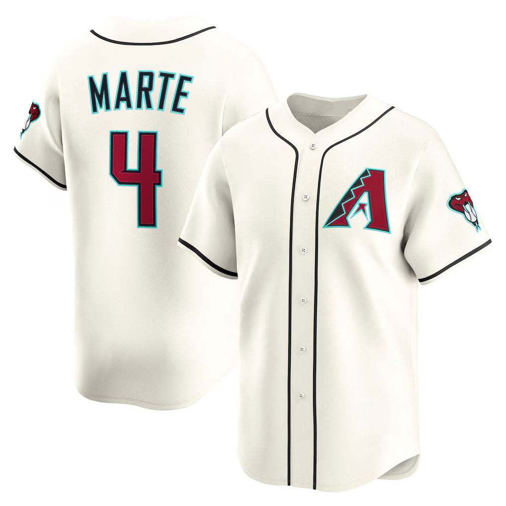 Arizona Diamondbacks #4 Ketel Marte Cream JEROMEN Home Limited Player Jersey