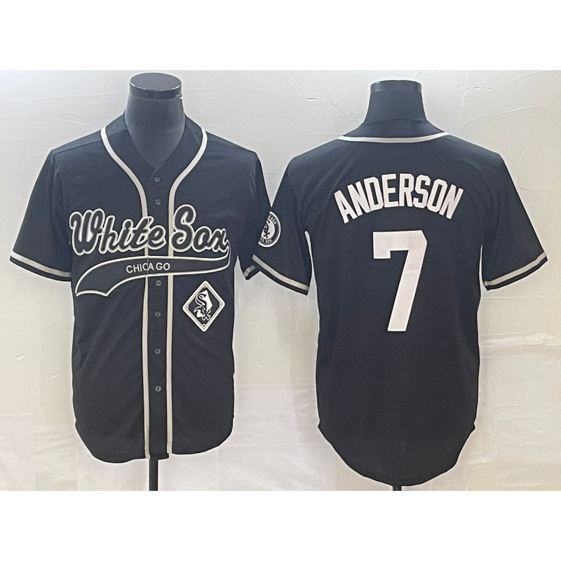 Chicago White Sox #7 Tim Anderson Black JEROMEN Cool Base Stitched Jersey 2