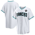 Arizona Diamondbacks Blank White White JEROMEN 2023 World Series Cool Base Stitched Jersey