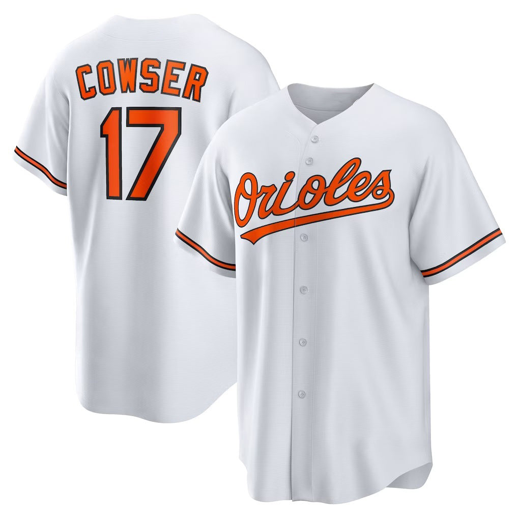 Baltimore Orioles #17 Colton Cowser White JEROMEN Home Replica Jersey