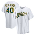 Oakland Athletics #40 Luis Severino White JEROMEN Home Replica Jersey