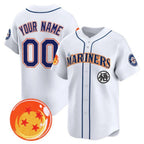 Custom Seattle Mariners x Dragon Ball White JEROMEN Vapor Premier Limited Jersey - All Stitched