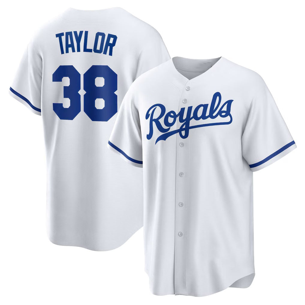Kansas City Royals #38 Josh Taylor White JEROMEN Home Replica Player Jersey