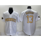 San Diego Padres #13 Manny Machado White JEROMEN 2022 All Star Stitched Cool Base Jersey