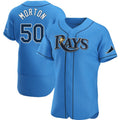 Tampa Bay Rays #50 Charlie Morton Light Blue JEROMEN Alternate Jersey