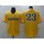 Boston Red Sox #23 No name Yellow JEROMEN Game 2021 Jerseys
