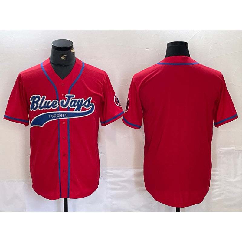 Toronto Blue Jays Blank Red JEROMEN Cool Base Stitched Jersey
