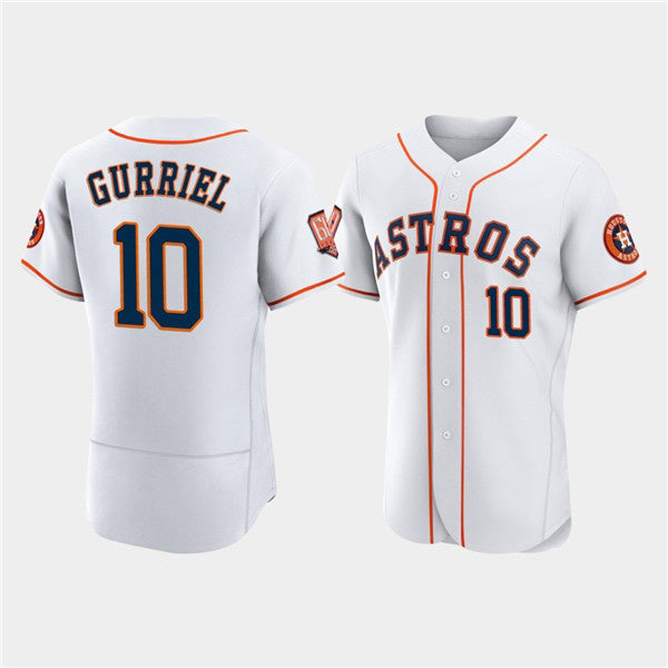 Houston Astros #10 Yuli Gurriel White JEROMEN 60th Anniversary Flex Base Stitched Jersey