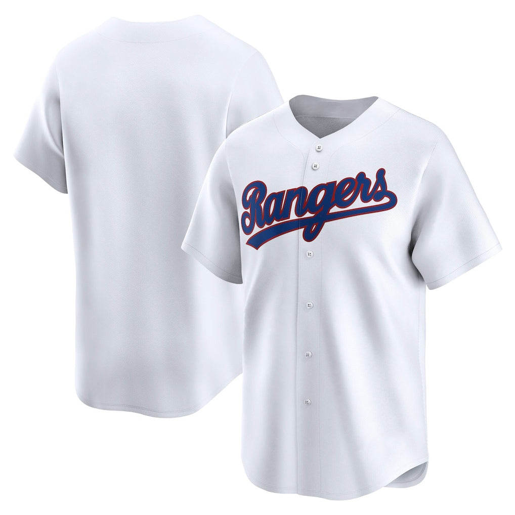 Texas Rangers White JEROMEN Throwback Cooperstown Collection Limited Jersey