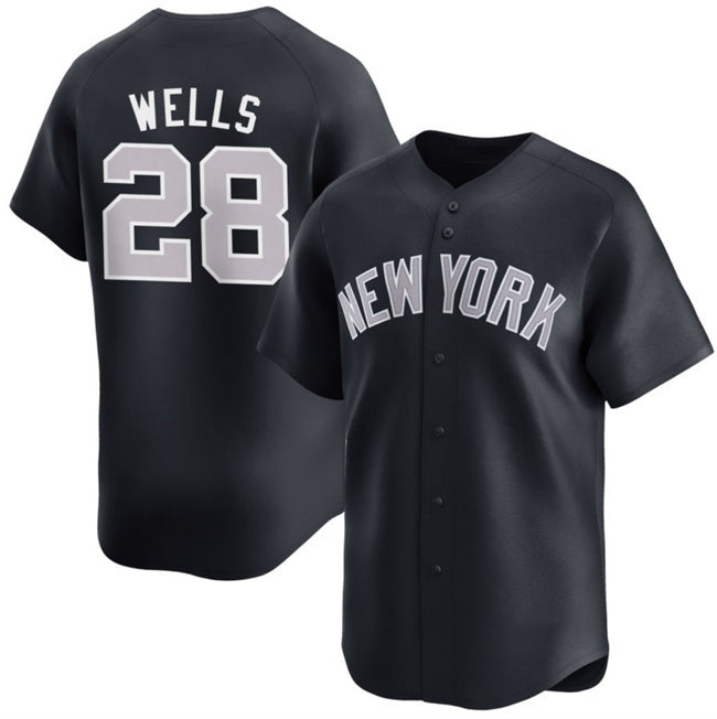 New York Yankees #28 Austin Wells Navy JEROMEN 2025 Alternate Limited Stitched Jersey