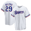 Texas Rangers #29 Adrian Beltre White JEROMEN Home Retired Player Replica Jersey