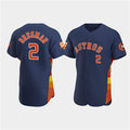 Houston Astros #2 Jose Altuve Navy JEROMEN 60th Anniversary Flex Base Stitched Jersey