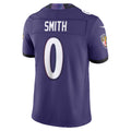 B.Ravens #0 Roquan Smith Purple JEROMEN Vapor F.U.S.E. Sewn Down Limited Jersey