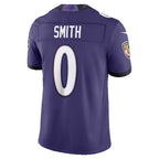 B.Ravens #0 Roquan Smith Purple JEROMEN Vapor F.U.S.E. Sewn Down Limited Jersey