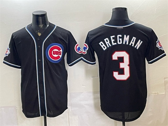 Chicago Cubs #3 Alex Bregman 150th Anniversary Black JEROMEN Out Style Vapor Premier Limited Stitched Jersey