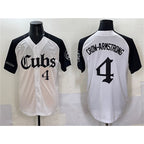 Chicago Cubs #4 Pete Crow-Armstrong White JEROMEN Black 'Gothic North Side Edition' Vapor Premier Limited Stitched Jersey