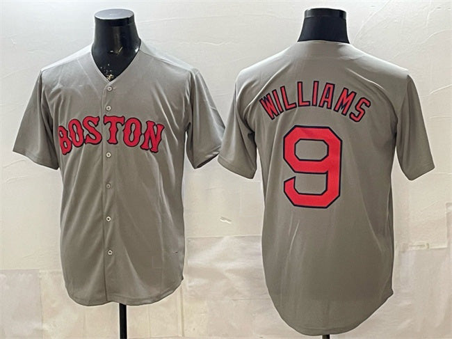 Boston Red Sox #9 Ted Williams Grey JEROMEN Cool Base Stitched Jersey