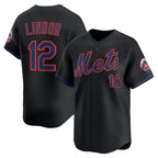 New York Mets #12 Francisco Lindor Black JEROMEN Alternate Limited Jersey