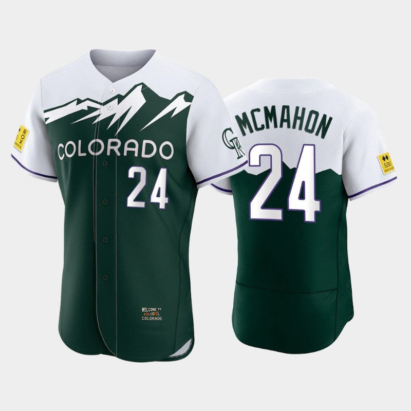 Colorado Rockies #24 Ryan McMahon 2022 Green JEROMEN City Connect Flex Base Stitched Jersey