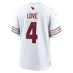 A.Cardinals #4 Jeremiyah Love White JEROMEN Game Player Jersey