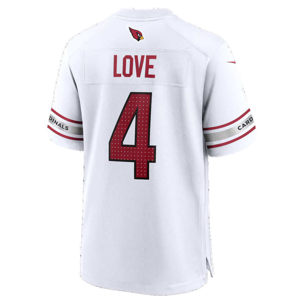 A.Cardinals #4 Jeremiyah Love White JEROMEN Game Player Jersey