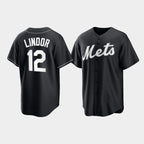 New York Mets #12 Francisco Lindor Black JEROMEN Cool Base Stitched Jersey